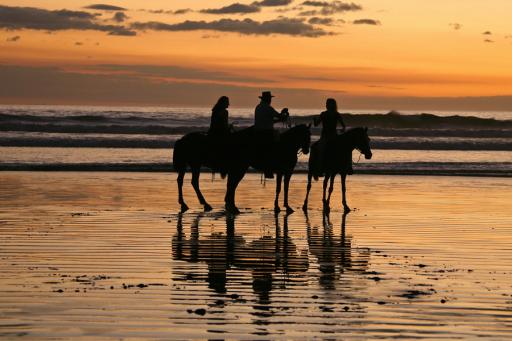 Costa Rica beach, horseback riding
