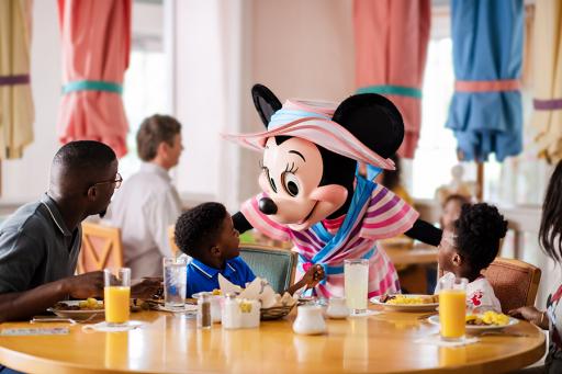 Mickey Mouse dining at Walt Disney World